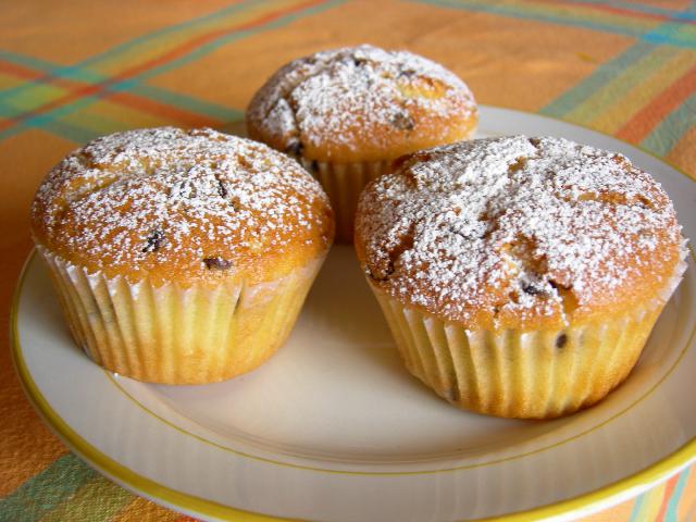 Muffin con le gocce di cioccolato