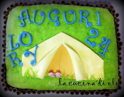 Torta di compleanno...per una campeggiatrice!