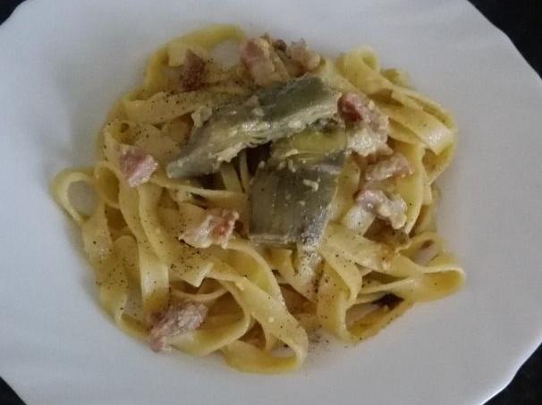 Carbonara di carciofi