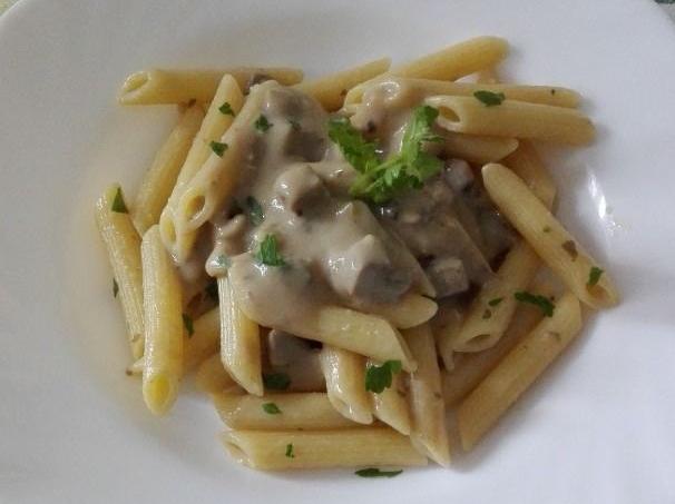 Pasta con crema di funghi