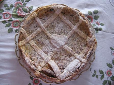 crostata alla ricotta al profumo di caffè