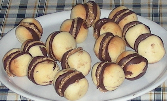 biscotti vaniglia e cuore al caffè